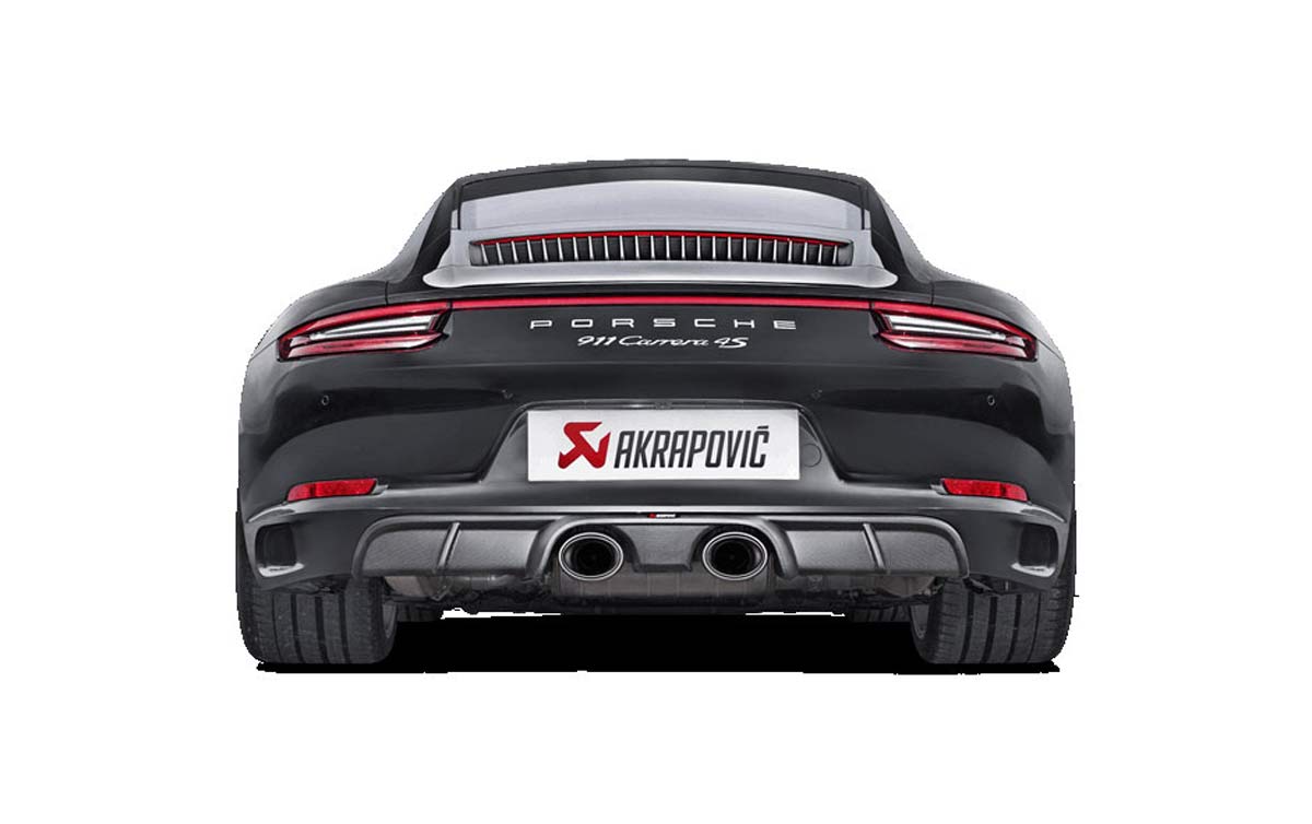 Porsche Akrapovic Rear Carbon Fiber Diffuser - Matte 911 991.2 Carrera / S / GTS 2017-2019