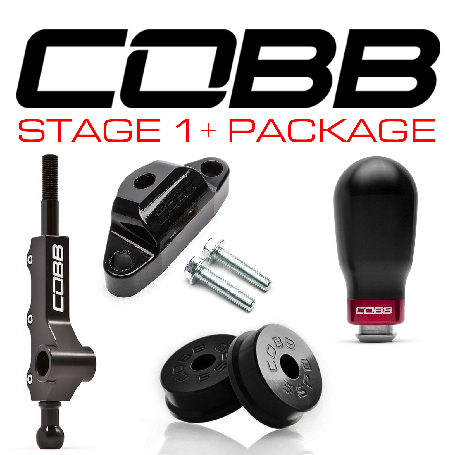 Subaru 02-07 WRX 5MT Stage 1+ Drivetrain Package w/ Wide Barrel Shifter (Tall Weighted COBB Knob)