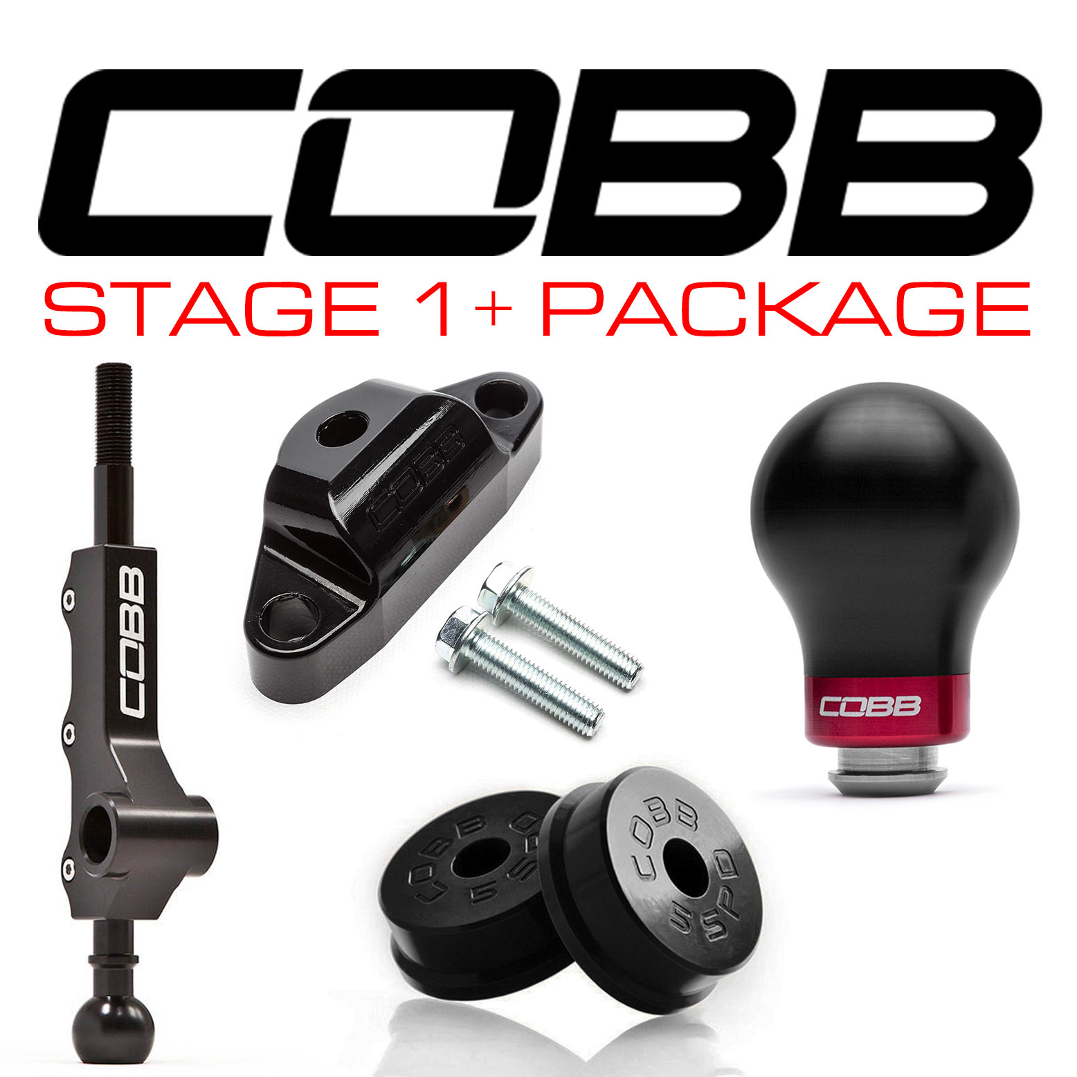 Subaru 08+ WRX, 05-09 LGT/OBXT, 06-08 FXT 5MT Stage 1+ Drivetrain Package (Weighted COBB Knob)