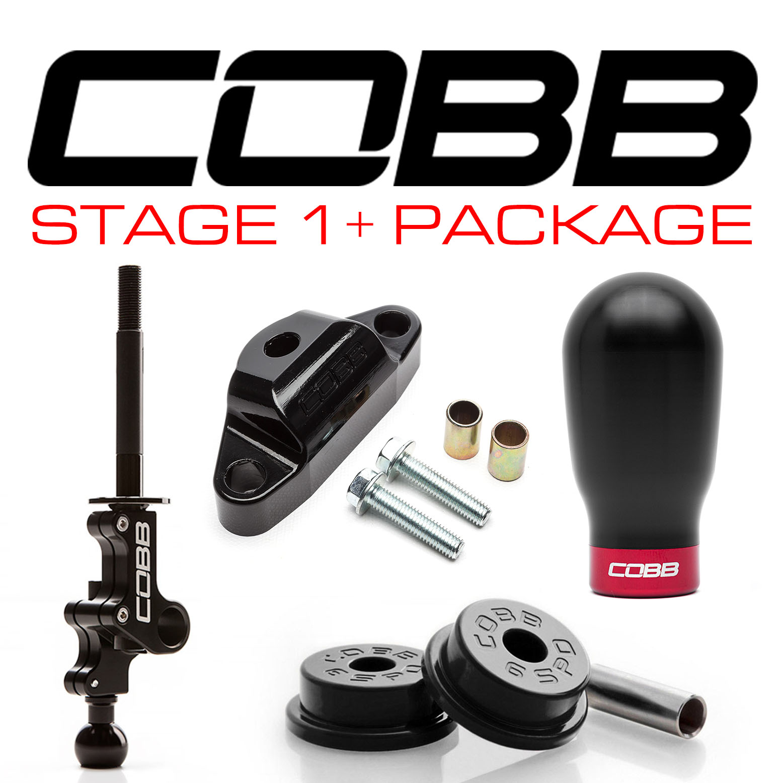 Subaru STi 6MT Stage 1+ Drivetrain Package (Tall Weighted COBB Knob)