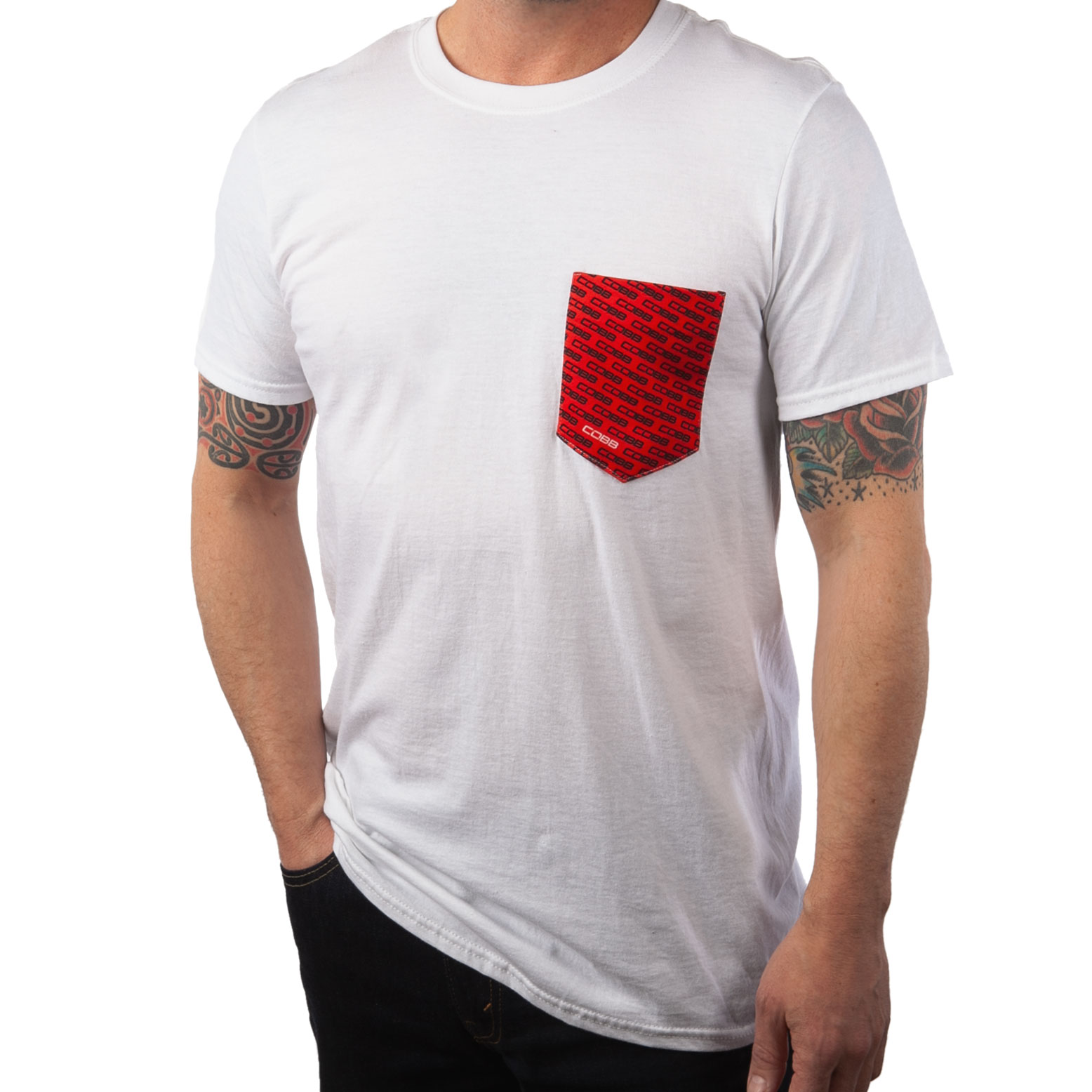 COBB Tuning Logo White Pocket T-Shirt