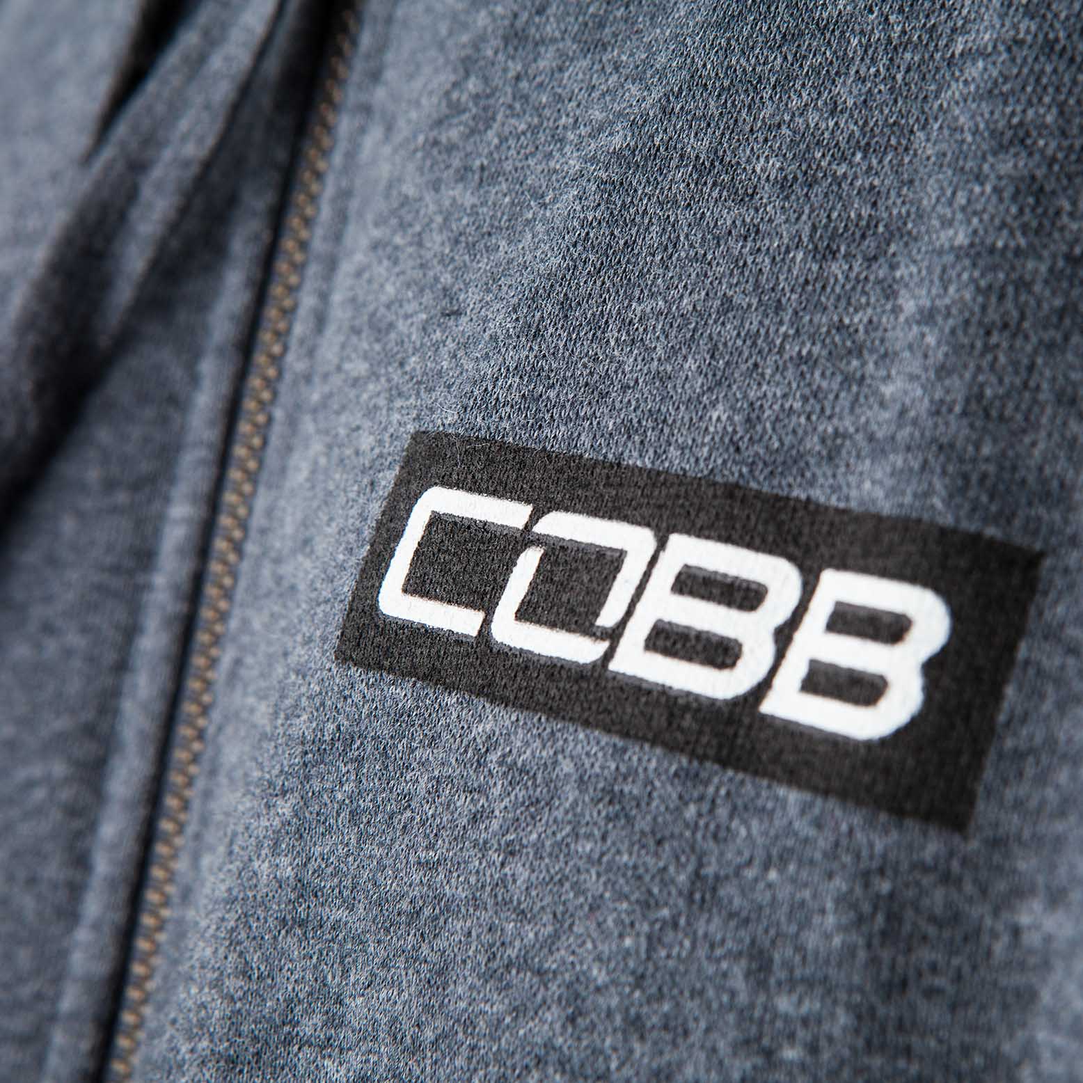 COBB Tuning Logo Full-Zip Hoodie - Men's Grey/Black