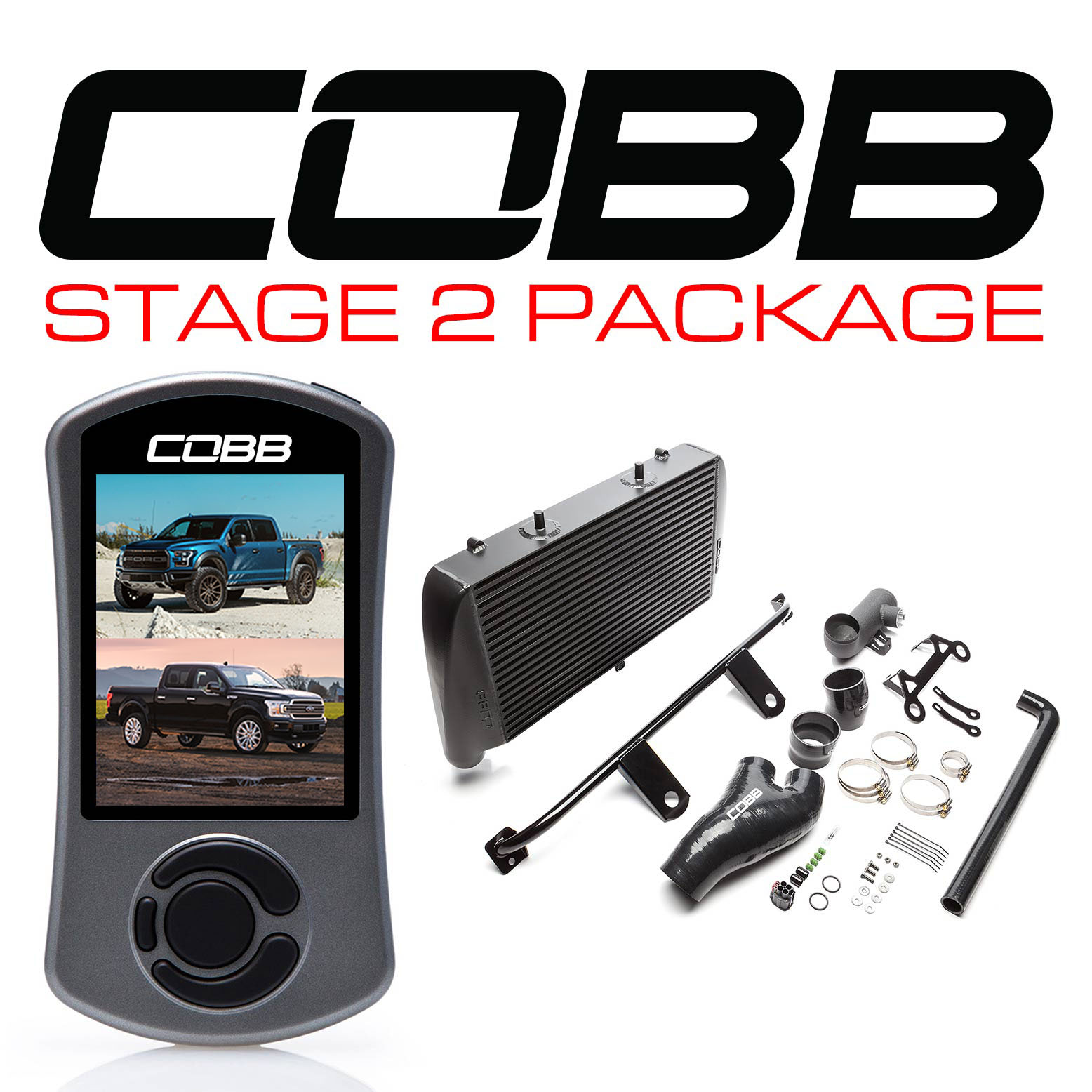 Ford Stage 2 Power Package Black (No Intake) F-150 Ecoboost Raptor / Limited