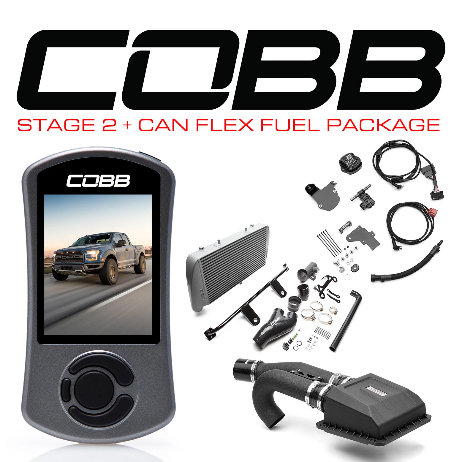 Ford Stage 2 + CAN Flex Fuel Power Package Silver F-150 Ecoboost Raptor