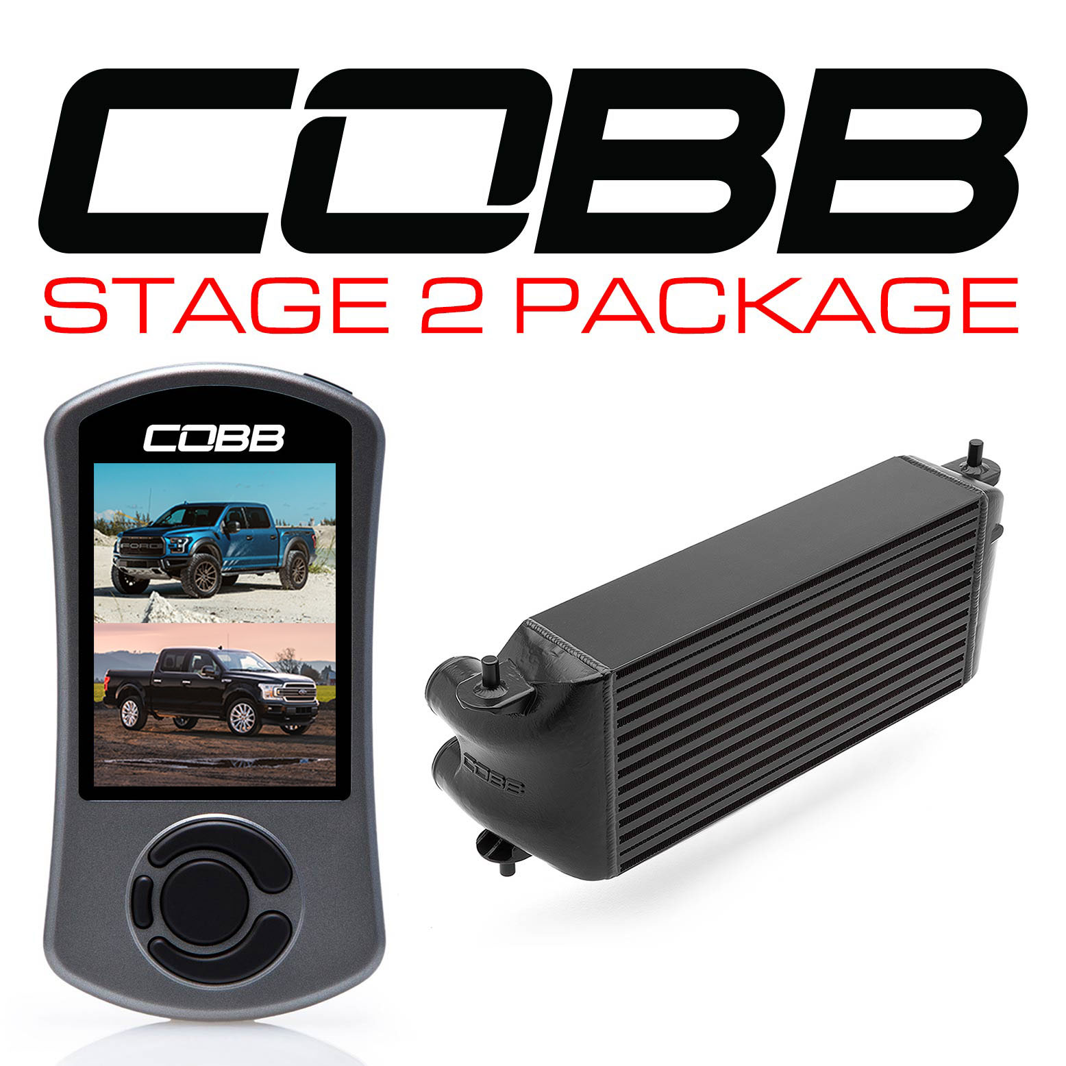 Ford Stage 2 Power Package Black (Factory Location Intercooler, No Intake) F-150 Ecoboost Raptor / Limited