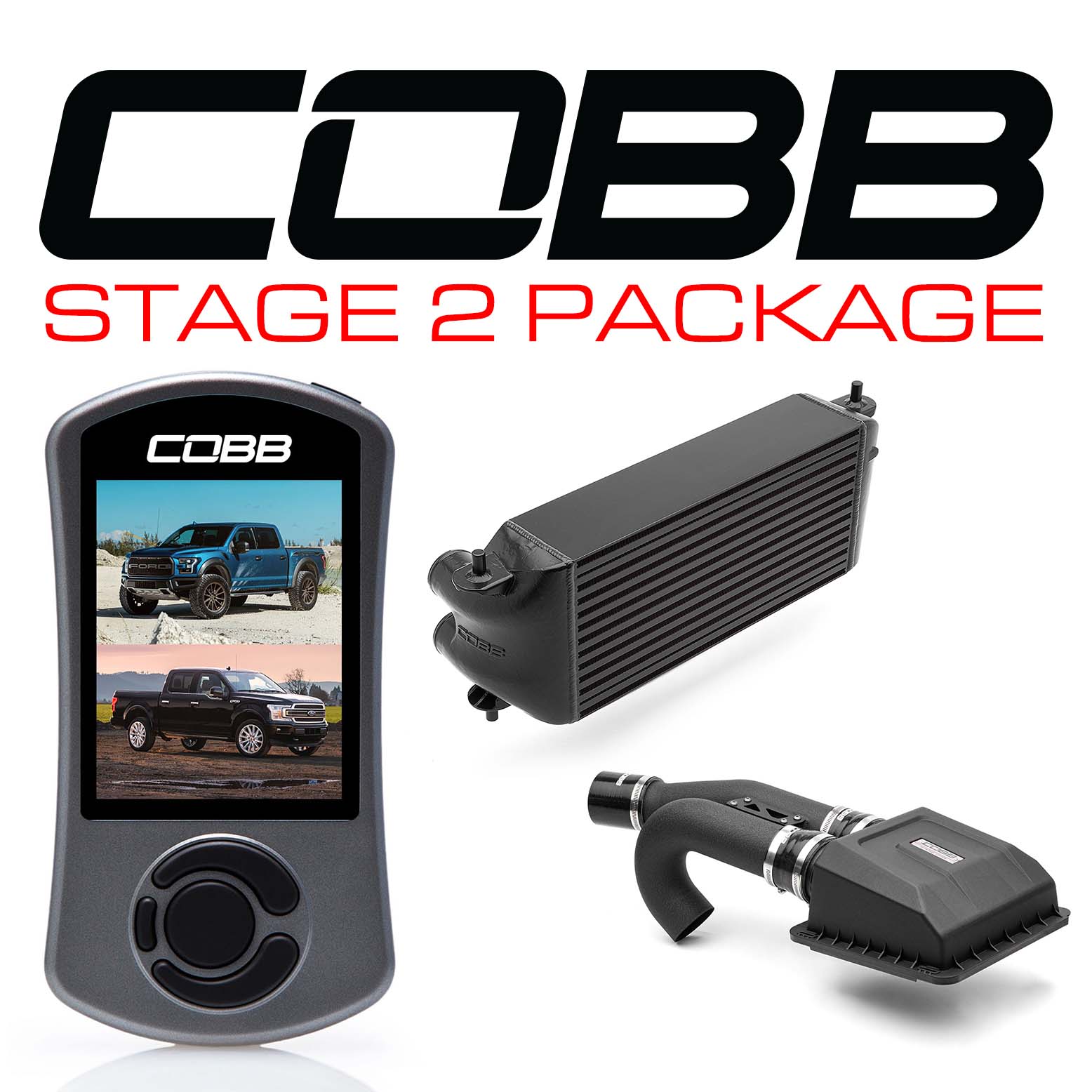Ford Stage 2 Power Package Black (Factory Location Intercooler) F-150 Ecoboost Raptor / Limited