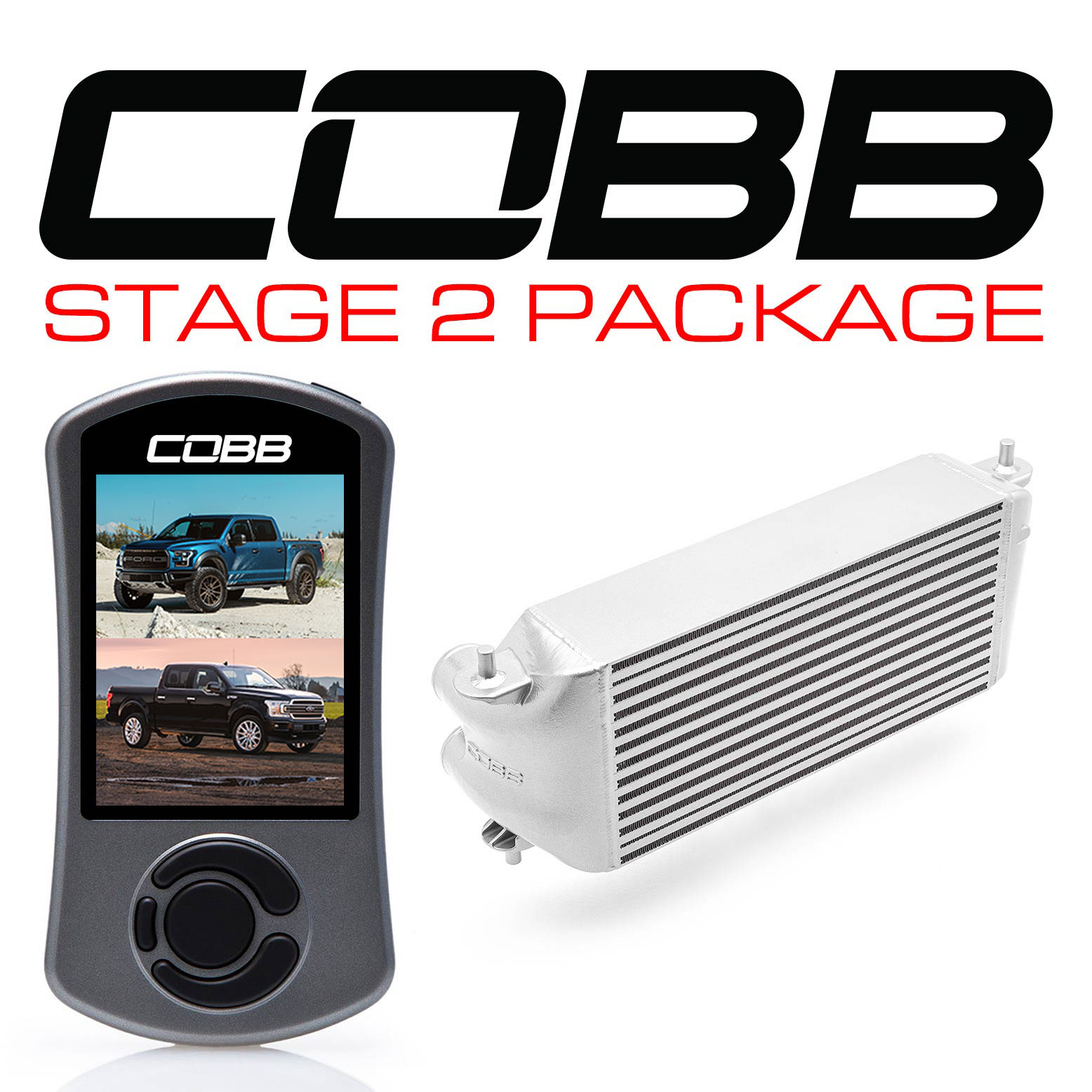 Ford Stage 2 Power Package Silver (Factory Location Intercooler, No Intake) F-150 Ecoboost Raptor / Limited
