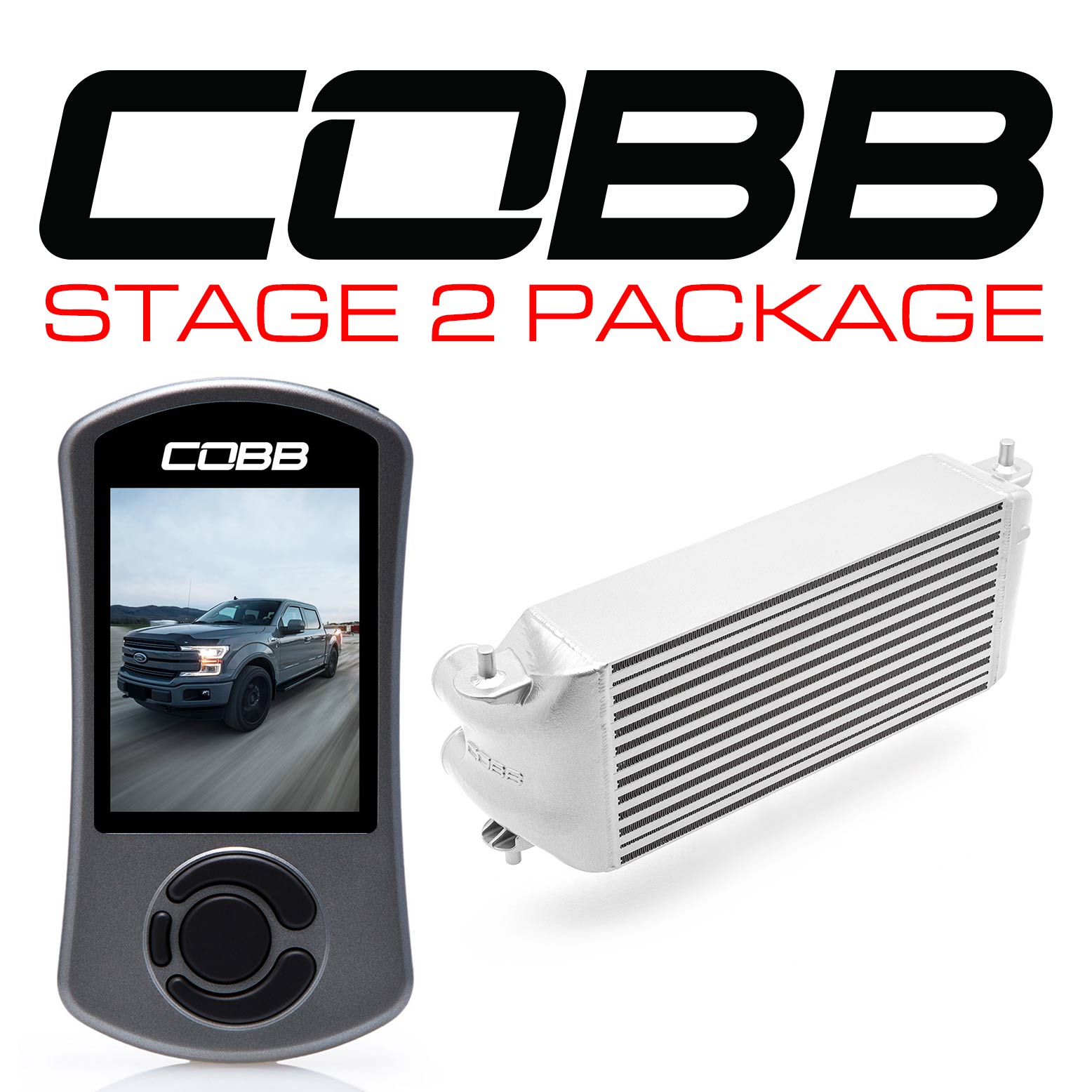 Ford Stage 2 Power Package Silver (Factory Location Intercooler, No Intake) with TCM F-150 Ecoboost 3.5L 2017-2019