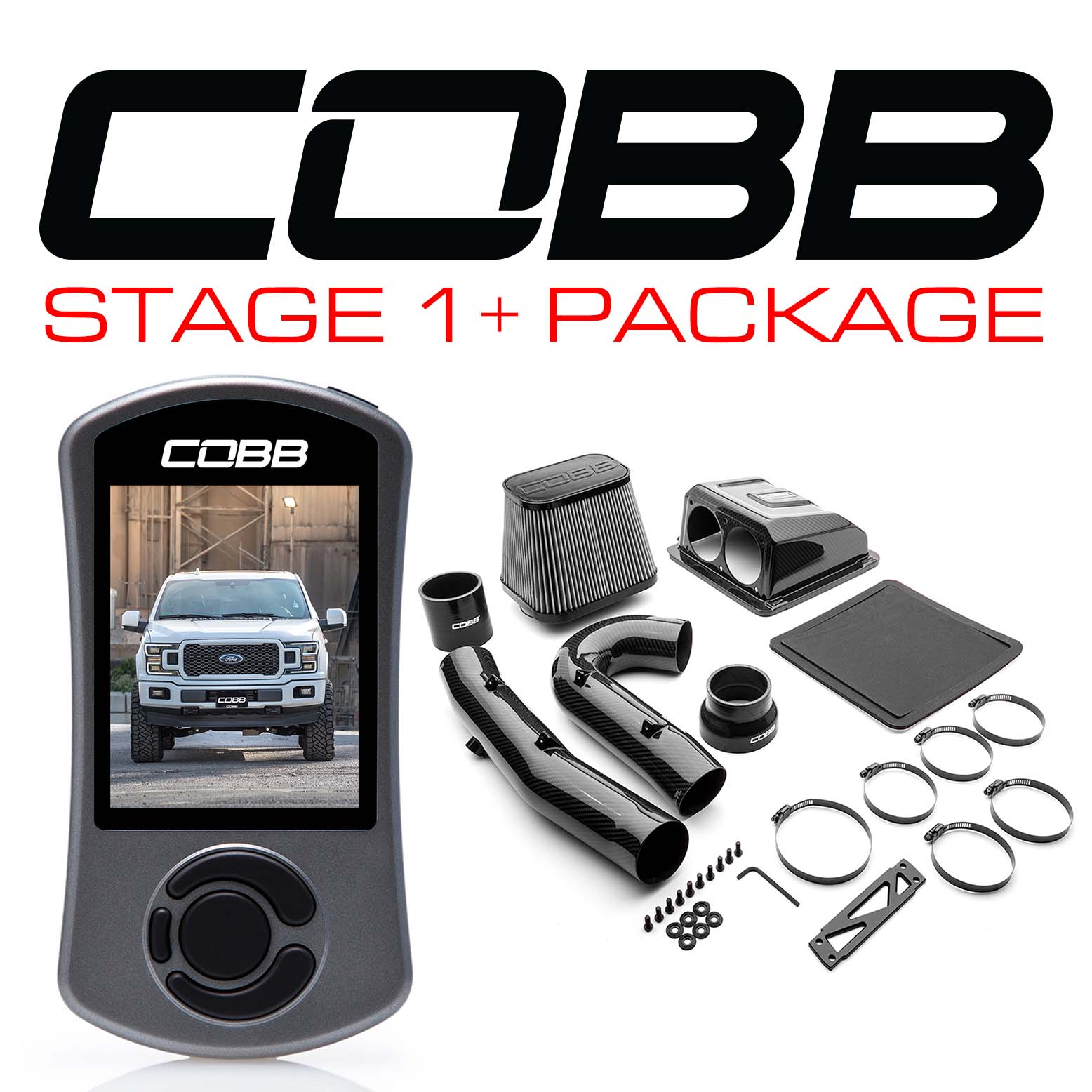 Ford Stage 1+ Redline Carbon Fiber Power Package F-150 Ecoboost 2.7L 2018-2020