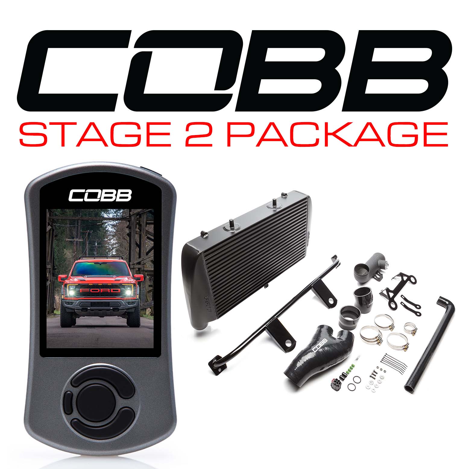 Stage 2 Power Package Black Ford F-150 Raptor 2021-2022