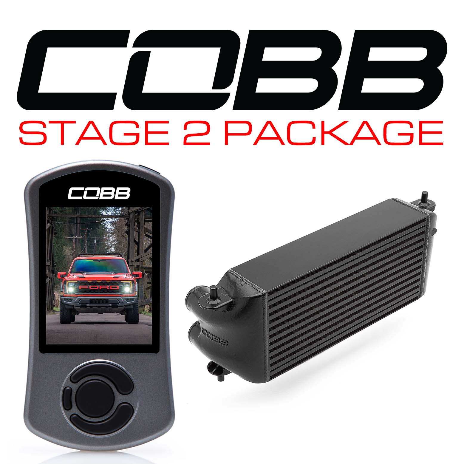 Stage 2 Power Package Black (Factory Location Intercooler) Ford F-150 Raptor 2021-2022