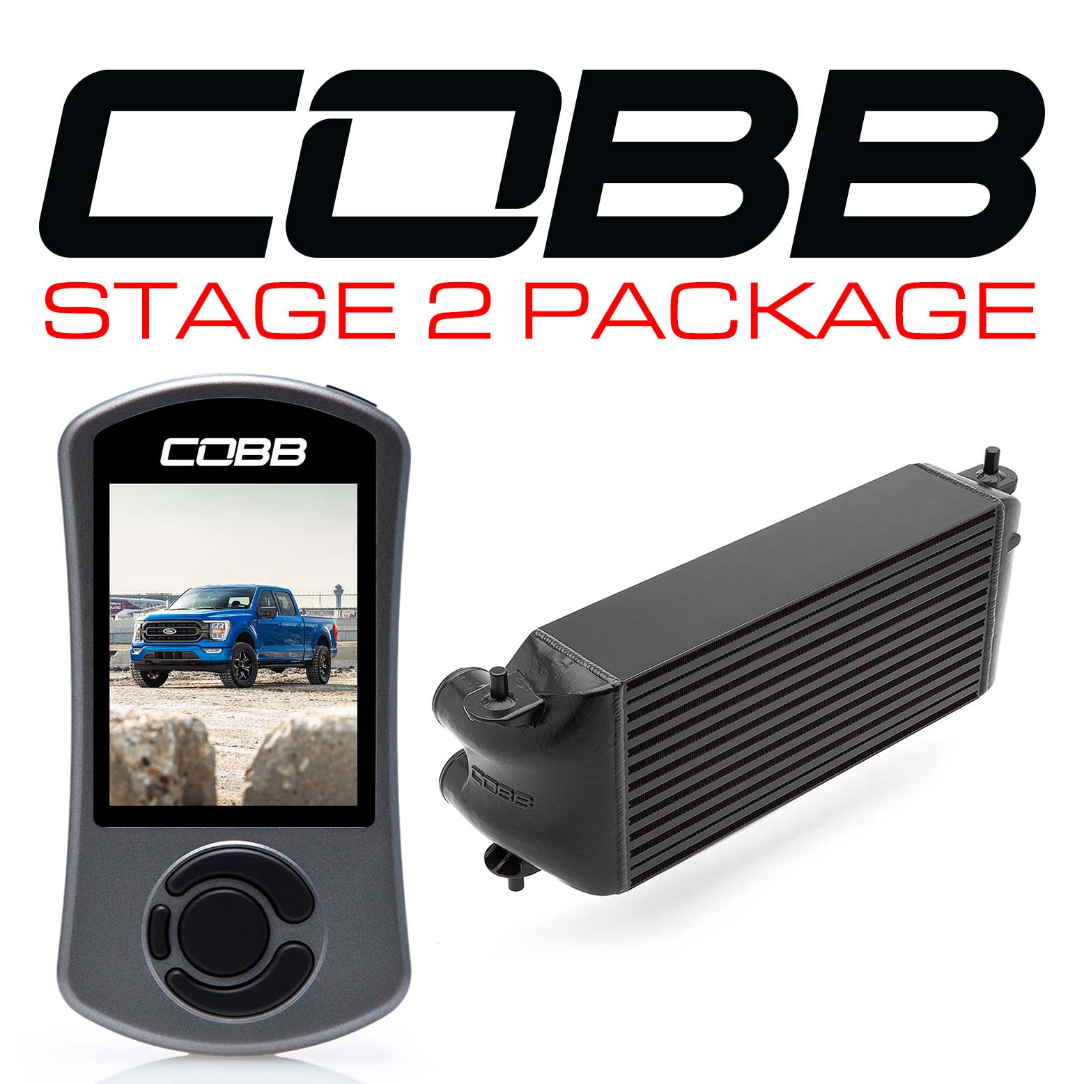 Stage 2 Power Package Black (Factory Location Intercooler) Ford F-150 3.5L / Tremor 2021-2022