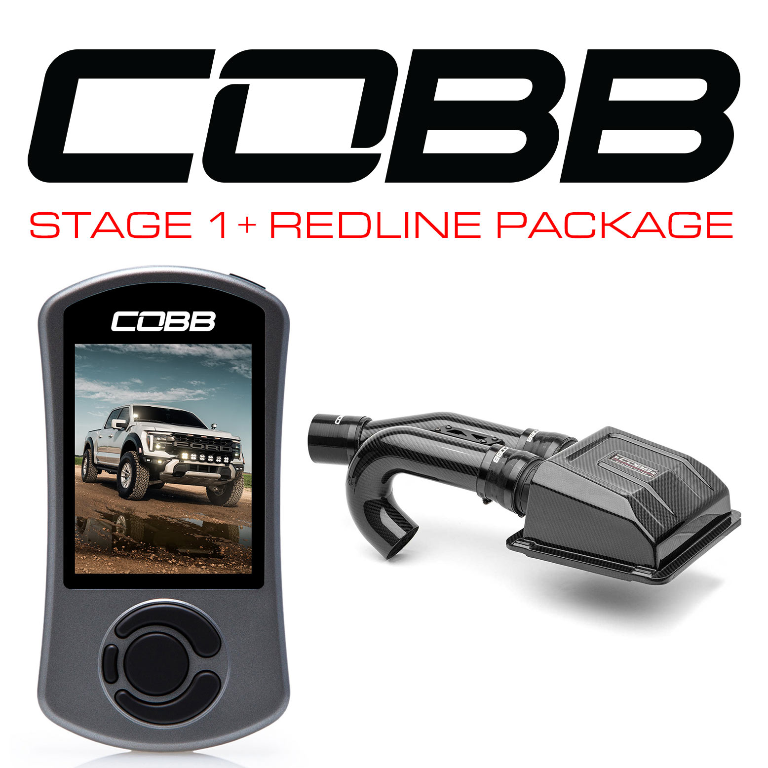 Stage 1+ Redline Carbon Fiber Power Package for Ford Raptor 2024-2025