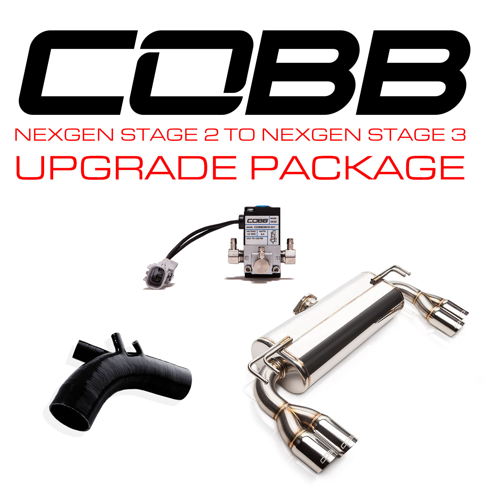 Mitsubishi NexGen Stage 2 to NexGen Stage 3 Power Package Upgrade (Quad Tip) Evo X 2008-2015