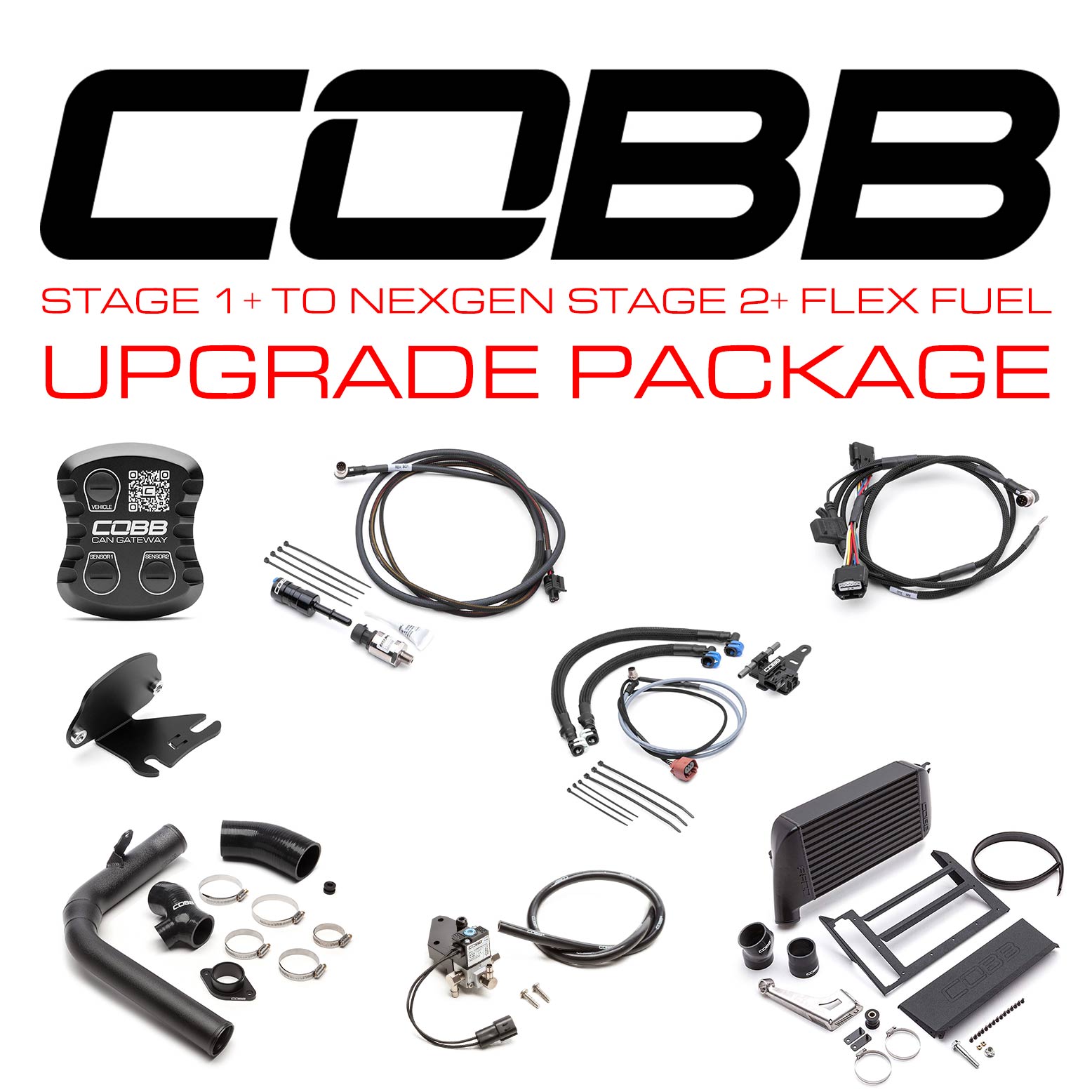 Subaru Stage 1 + to NexGen Stage 2 + CAN Flex Fuel Power Package WRX 6MT 2015-2017 (Black)