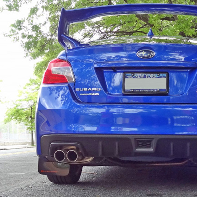 COBB Tuning Rally Armor UR Mudflaps Black Urethane Grey Logo Subaru STI 2015 2021 WRX 2015 2021
