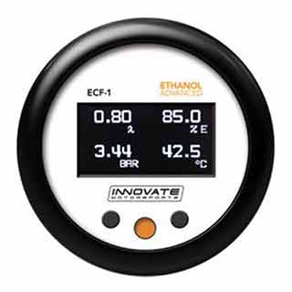 Innovate Motorsports ECF-1: Ethanol Content %, FUEL Pressure/Temp, & Wideband Air/Fuel Ratio Gauge, Complete