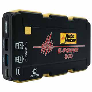 Auto Meter Jump Starter, Emergency Battery Pack, 14.8V, 800A PEAK, 1800 mAh