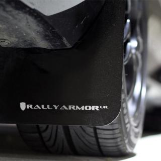 Rally Armor UR Mudflaps Black Urethane White Logo Subaru STI 2004-2007, WRX Sedan/Wagon 2002-2007