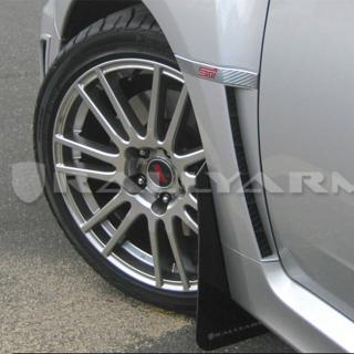 Rally Armor UR Mudflaps Black Urethane Silver Logo Subaru STI Sedan 2011-2014, WRX Sedan 2011-2014