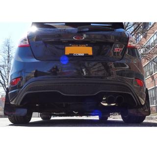 Rally Armor UR Mudflaps Black Urethane Blue Logo Ford Fiesta ST 2014-2019
