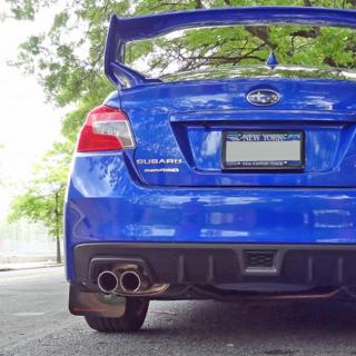 Rally Armor UR Mudflaps Black Urethane Blue Logo Subaru STI 2015-2021, WRX 2015-2021