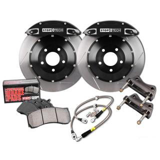 Stoptech ST-40 Big Brake Kit Front 355mm Black Slotted Rotors Subaru STI 2005-2014